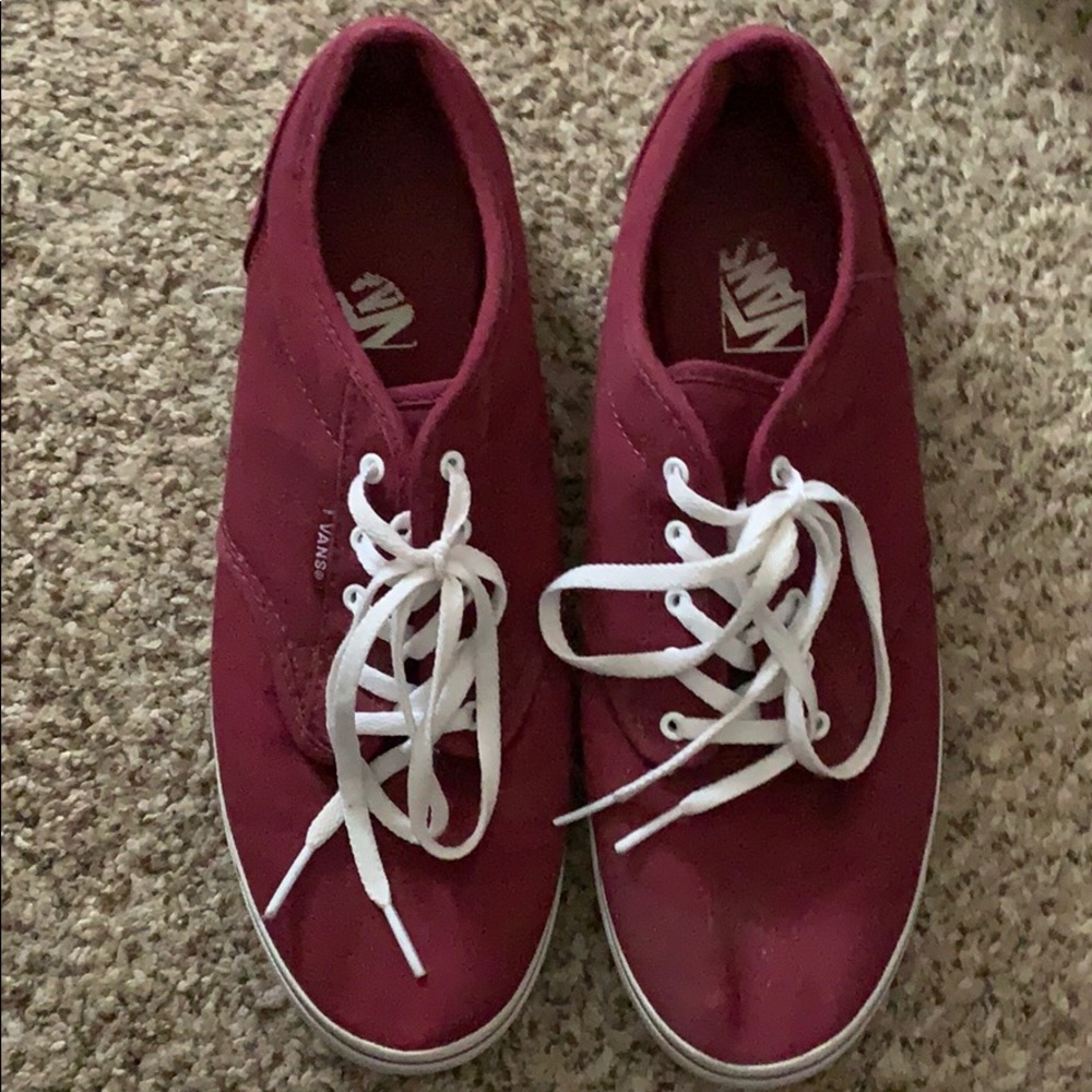 Burgundy vans size 10